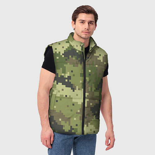 Мужской жилет Хаки / 3D-Черный – фото 3