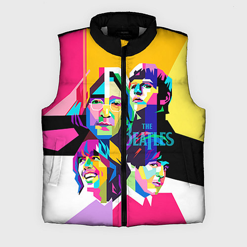 Мужской жилет The Beatles: Poly-art / 3D-Светло-серый – фото 1
