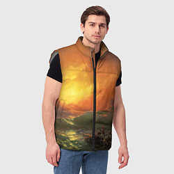 Мужской жилет Айвазовский - 9 Вал, цвет: 3D-светло-серый — фото 2