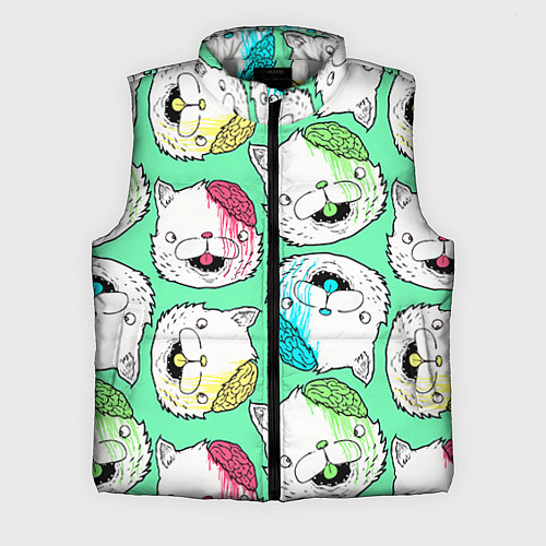 Мужской жилет Drop Dead: Kitty Heads / 3D-Светло-серый – фото 1