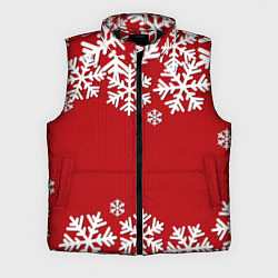 Мужской жилет Снежинки, цвет: 3D-черный