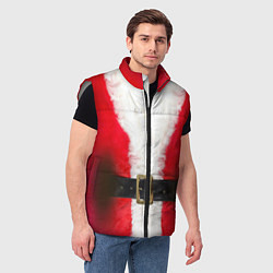 Мужской жилет Дед мороз, цвет: 3D-светло-серый — фото 2