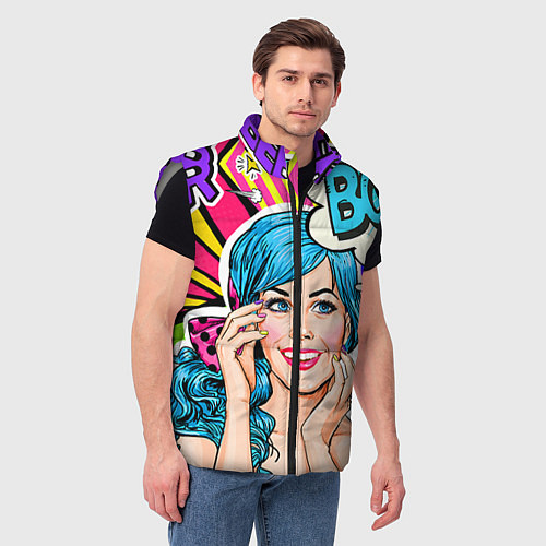 Мужской жилет Pop art / 3D-Светло-серый – фото 3