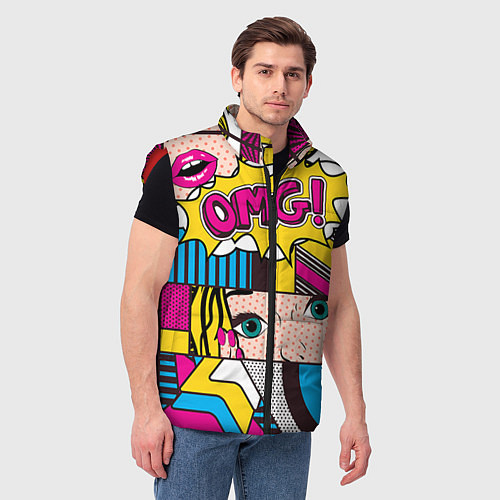 Мужской жилет POP ART / 3D-Красный – фото 3
