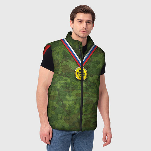 Мужской жилет Самый лучший дед / 3D-Красный – фото 3