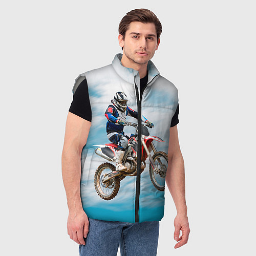 Мужской жилет Эндуро / 3D-Светло-серый – фото 3