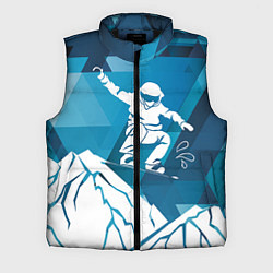 Мужской жилет Горы и сноубордист, цвет: 3D-черный