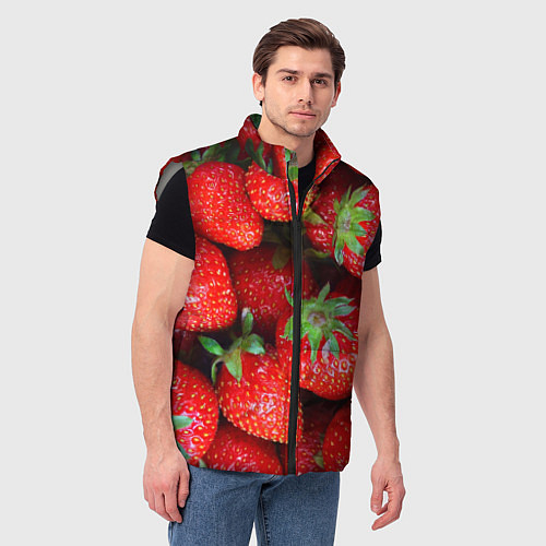 Мужской жилет Клубничная / 3D-Светло-серый – фото 3