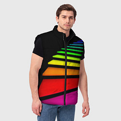 Мужской жилет Радужная лестница, цвет: 3D-черный — фото 2