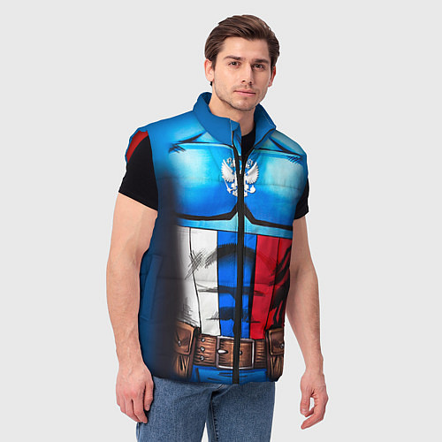 Мужской жилет Капитан Россия / 3D-Красный – фото 3