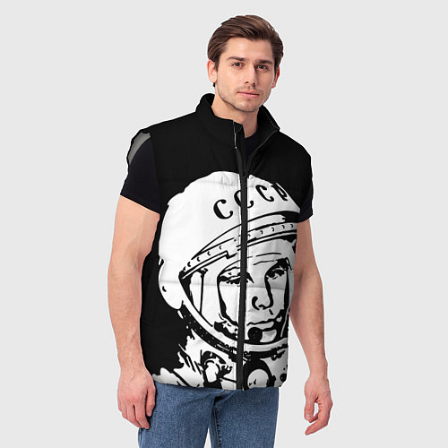 Мужской жилет Гагарин / 3D-Светло-серый – фото 3