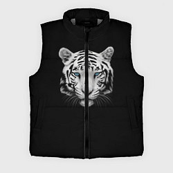 Мужской жилет Голова белого тигра, цвет: 3D-светло-серый