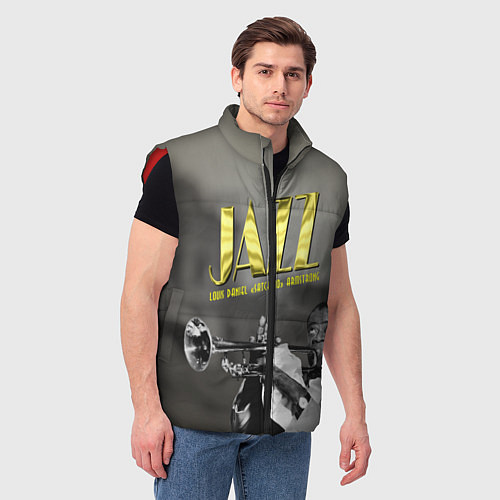 Мужской жилет Луи Армстронг / 3D-Красный – фото 3