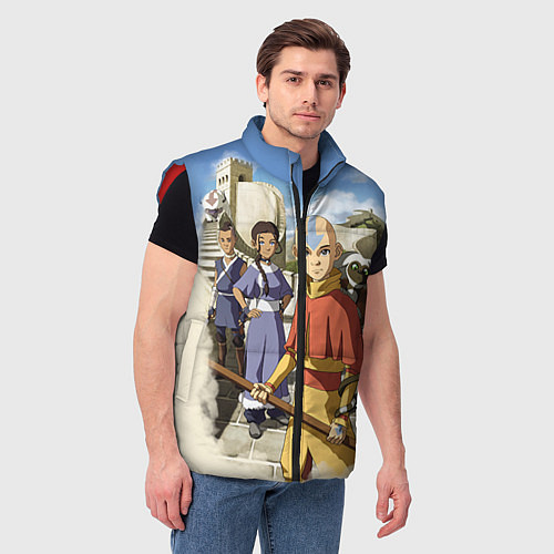 Мужской жилет Легенда об Аанге / 3D-Красный – фото 3