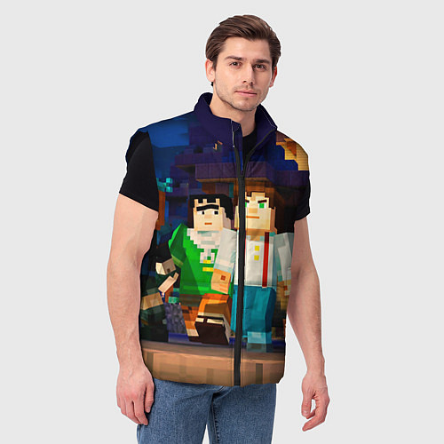 Мужской жилет Minecraft Men's / 3D-Черный – фото 3
