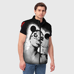 Мужской жилет Девушка в очках, цвет: 3D-красный — фото 2