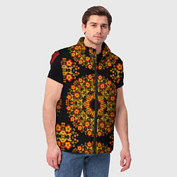 Мужской жилет Хохлома Роспись, цвет: 3D-красный — фото 2
