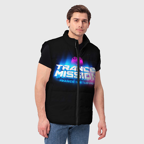 Мужской жилет Trancemission: Trance we love / 3D-Черный – фото 3