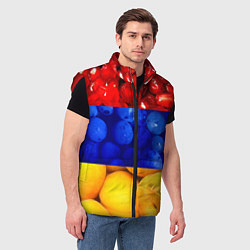 Мужской жилет Флаг Армении, цвет: 3D-красный — фото 2