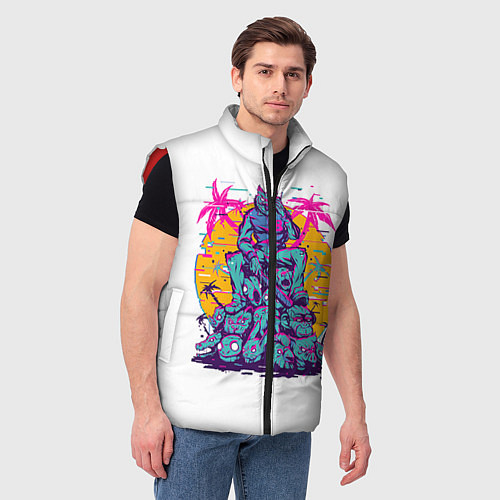 Мужской жилет Hotline Miami: Throne / 3D-Красный – фото 3