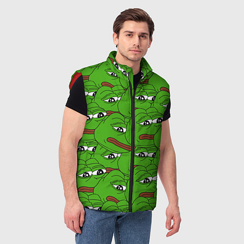 Мужской жилет Sad frogs / 3D-Красный – фото 3