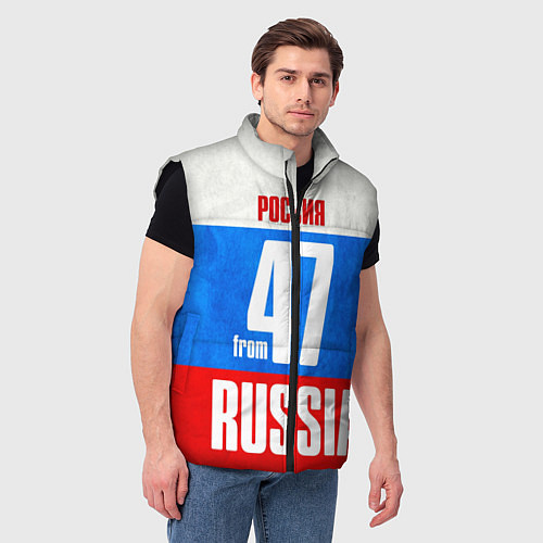 Мужской жилет Russia: from 47 / 3D-Черный – фото 3