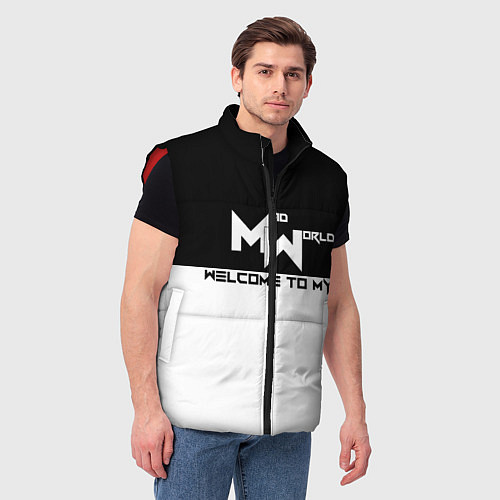 Мужской жилет Безумный мир / 3D-Красный – фото 3