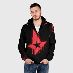 Ветровка с капюшоном мужская Astralis: Black collection, цвет: 3D-черный — фото 2