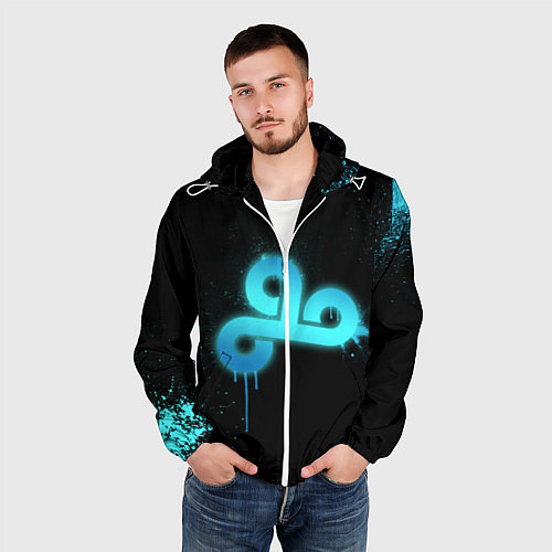 Мужская ветровка Cloud 9: Black collection / 3D-Белый – фото 3