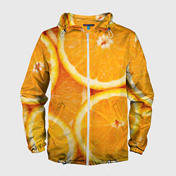 Ветровка с капюшоном мужская Апельсинка, цвет: 3D-белый