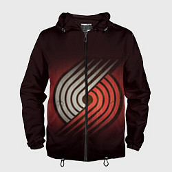 Ветровка с капюшоном мужская NBA: Portland Trail Blazers, цвет: 3D-черный