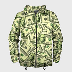 Ветровка с капюшоном мужская Benjamin Franklin, цвет: 3D-черный