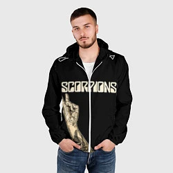 Ветровка с капюшоном мужская Scorpions Rock, цвет: 3D-белый — фото 2