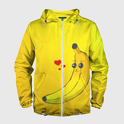 Ветровка с капюшоном мужская Just Banana (Yellow), цвет: 3D-белый