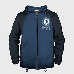 Ветровка с капюшоном мужская Chelsea FC: London SW6, цвет: 3D-черный