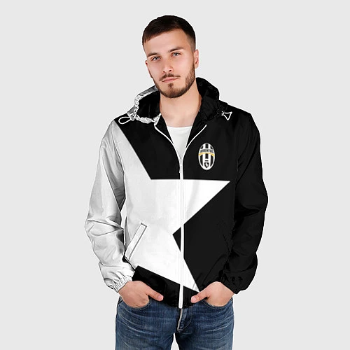 Мужская ветровка FC Juventus: Star / 3D-Белый – фото 3