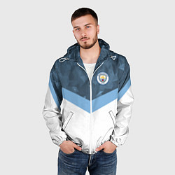 Ветровка с капюшоном мужская Manchester City FC: Sport, цвет: 3D-белый — фото 2