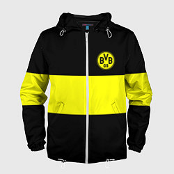 Ветровка с капюшоном мужская Borussia 2018 Black and Yellow, цвет: 3D-белый