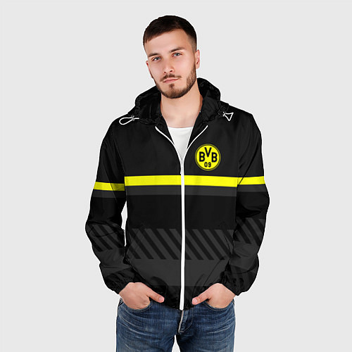 Мужская ветровка FC Borussia 2018 Original #3 / 3D-Белый – фото 3