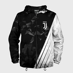 Ветровка с капюшоном мужская FC Juventus: Abstract, цвет: 3D-черный