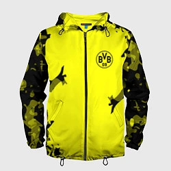 Ветровка с капюшоном мужская FC Borussia Dortmund: Yellow Original, цвет: 3D-черный