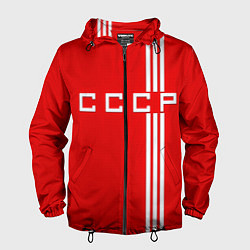 Ветровка с капюшоном мужская Cборная СССР, цвет: 3D-черный