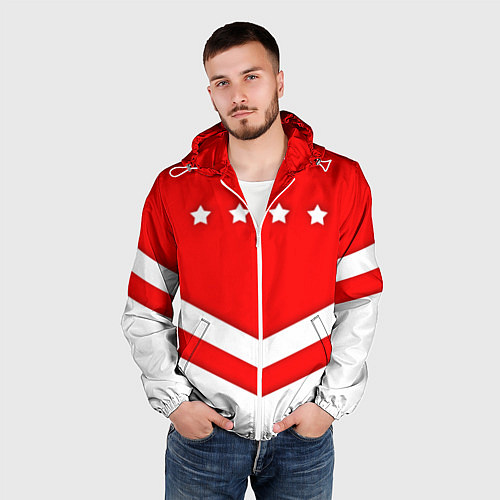 Мужская ветровка Звезды Спартака / 3D-Белый – фото 3