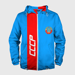 Ветровка с капюшоном мужская СССР: Blue Collection, цвет: 3D-белый