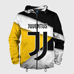 Ветровка с капюшоном мужская FC Juventus, цвет: 3D-черный
