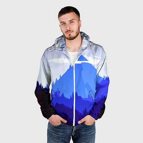 Мужская ветровка Firewatch: Cold Mountain / 3D-Белый – фото 3