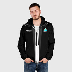 Ветровка с капюшоном мужская RK800 Android Black, цвет: 3D-белый — фото 2