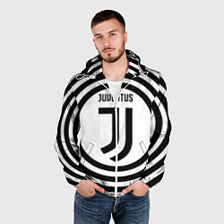 Ветровка с капюшоном мужская FC Juventus Round, цвет: 3D-белый — фото 2