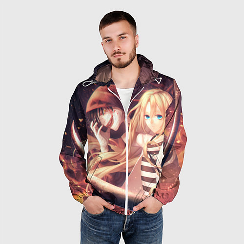 Мужская ветровка Satsuriku no Tenshi / 3D-Белый – фото 3