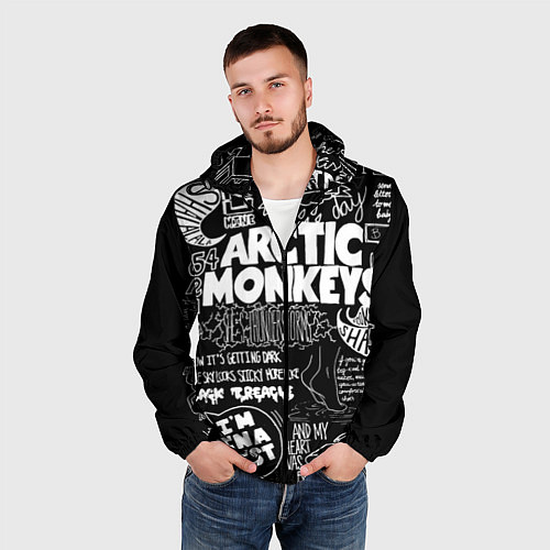 Мужская ветровка Arctic Monkeys: I'm in a Vest / 3D-Черный – фото 3